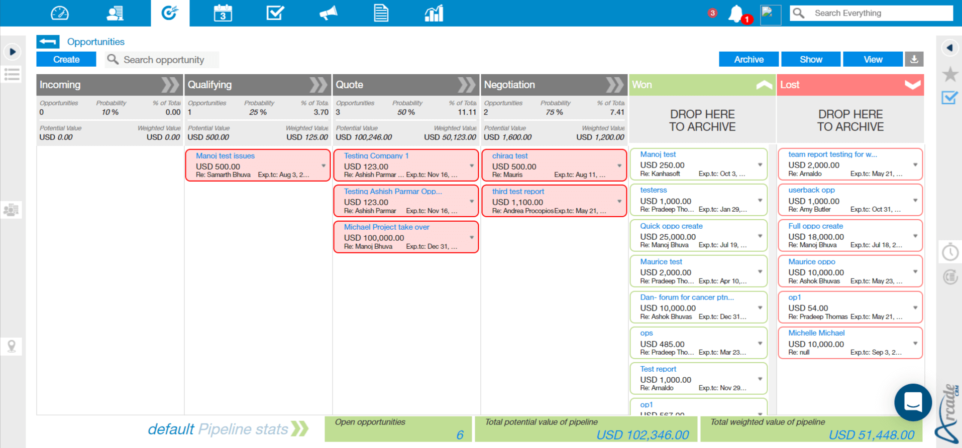 Arcade CRM Software