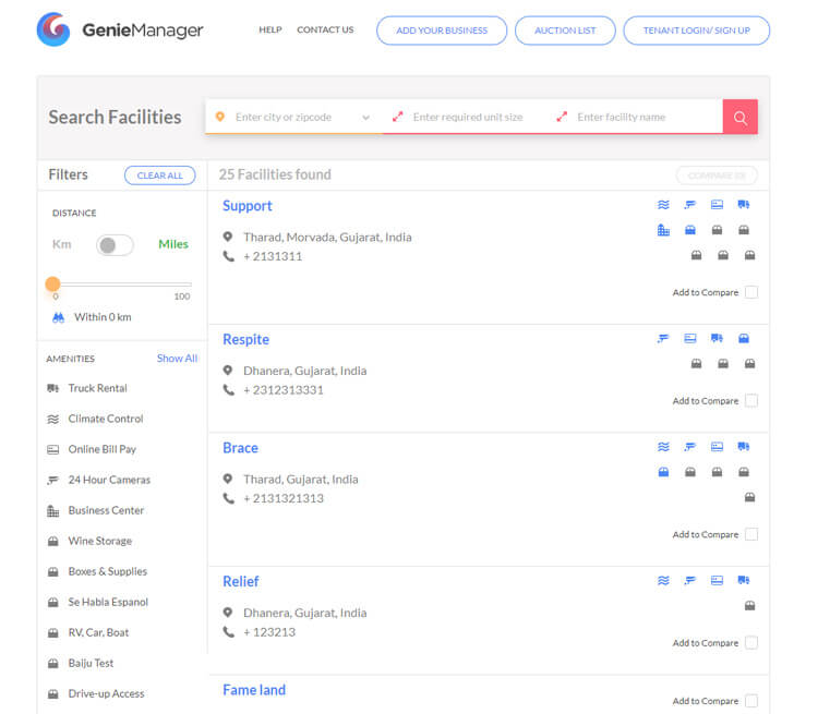 CRM & Marketplace Application for Storage Industry