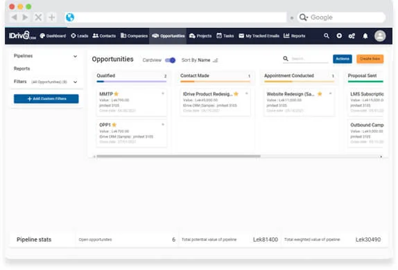 iDrive CRM Solution