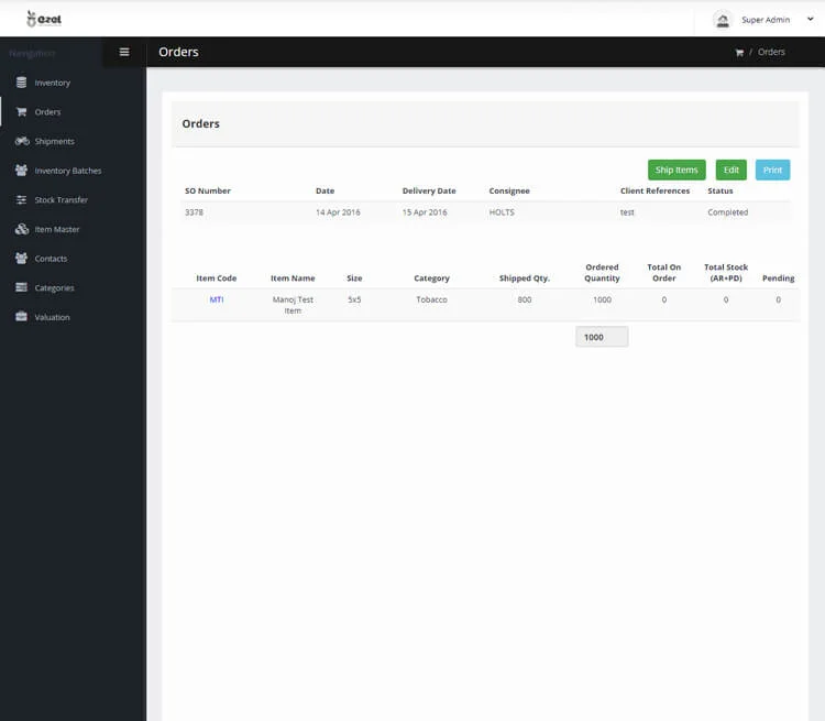 Inventory Management System