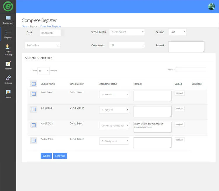 School Reporting System